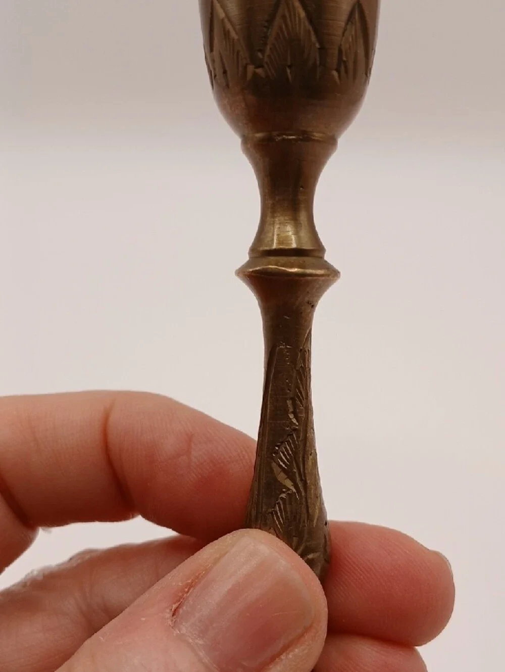 Pair VTG Brass Taper Candle Holders 5